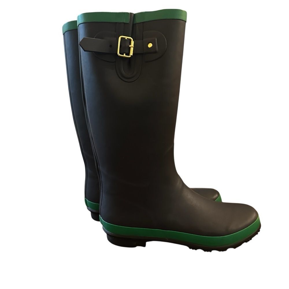 Womens Boden Wellington Boots Navy Highland Green Size 7